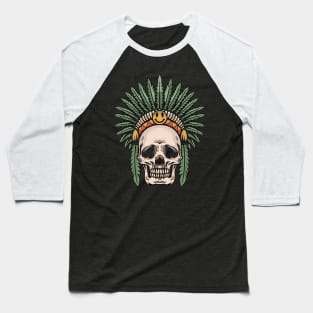 Skull hair Baseball T-Shirt